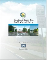 Cover of Clark County School Zone Traffic Control Policy.