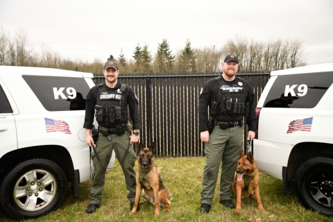 K9 unit with Deputy Brannan and Deputy Dunham