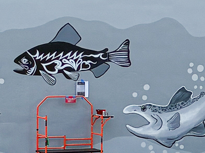 Salmon Creek mural Salmon Creek mural