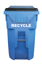 Blue recycling cart